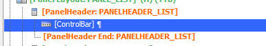 Panelheaderusingcontrolbar